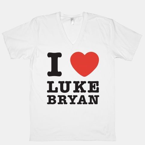 I heart Luke Bryan (V-Neck)
