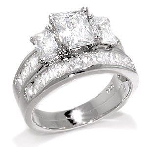I love the three stone for the past, present, and future and the princess cut!