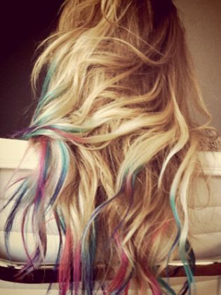 Lauren Conrad's rainbow hair