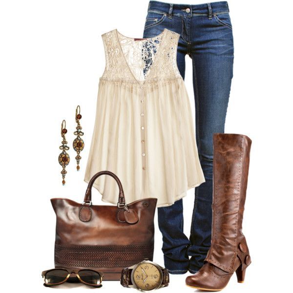 "Leather and Lace" by cynthia335 on Polyvore