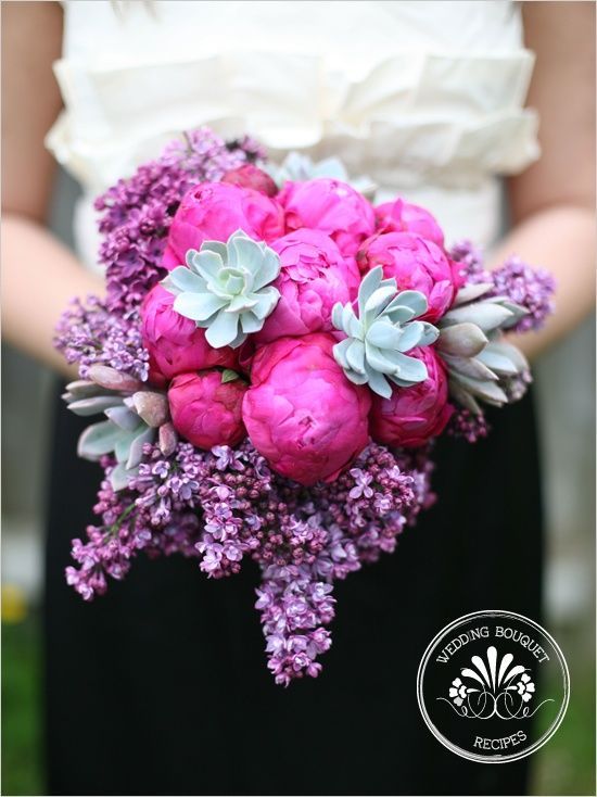 Lilacs, Peonies and Succulents