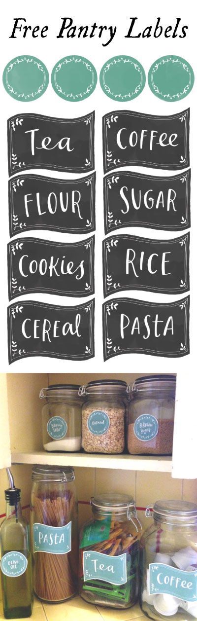 Love these! 89 Free Printable Kitchen Pantry Labels!  + Blank pages of each of t