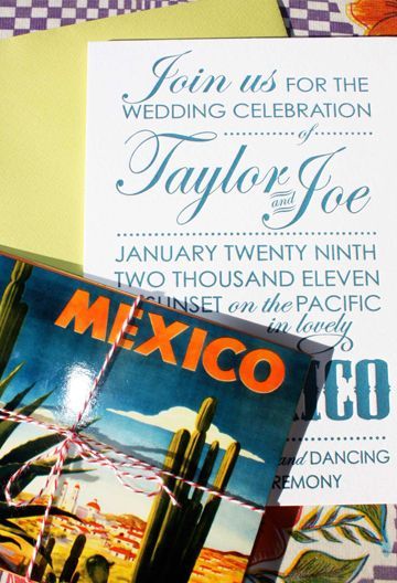 Mexico wedding invitation