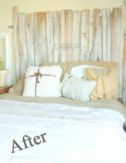 Old fence turned into headboard