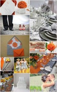 Orange & Gray Wedding Palette