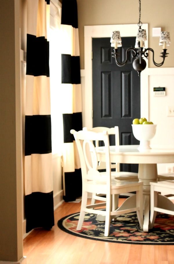 Painting interior doors black- cottage decorating