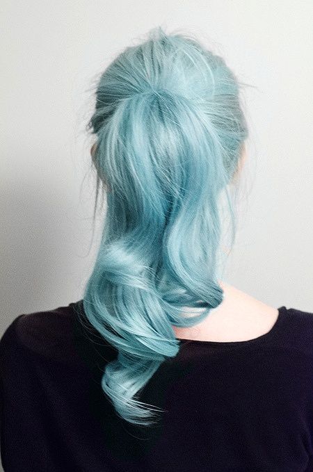 Pastel hair #pastel #blue #hair #dye