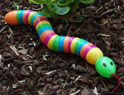 Plastic Easter Egg Snake (preschool craft)