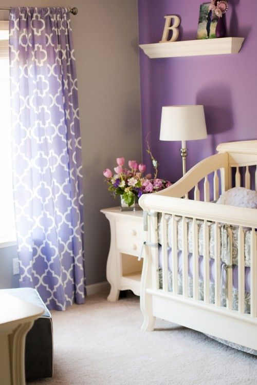 Purple and Gray Nursery