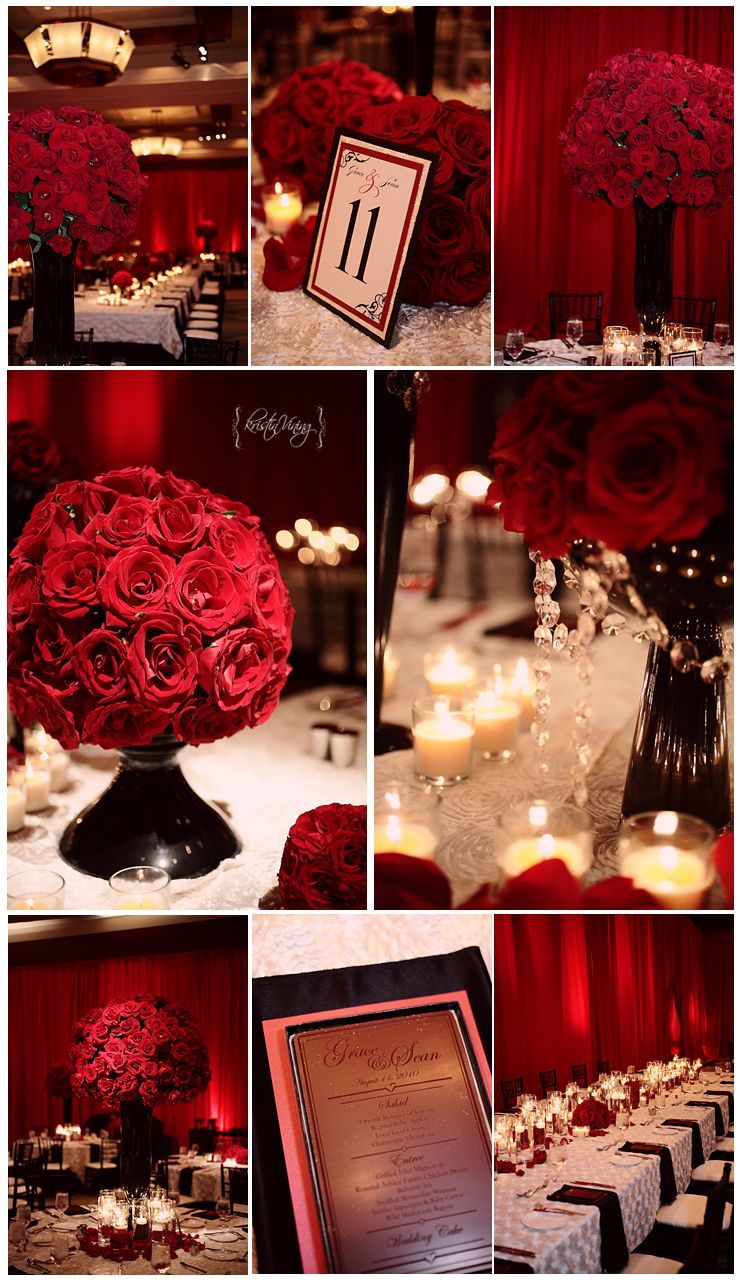Red Black and White Wedding