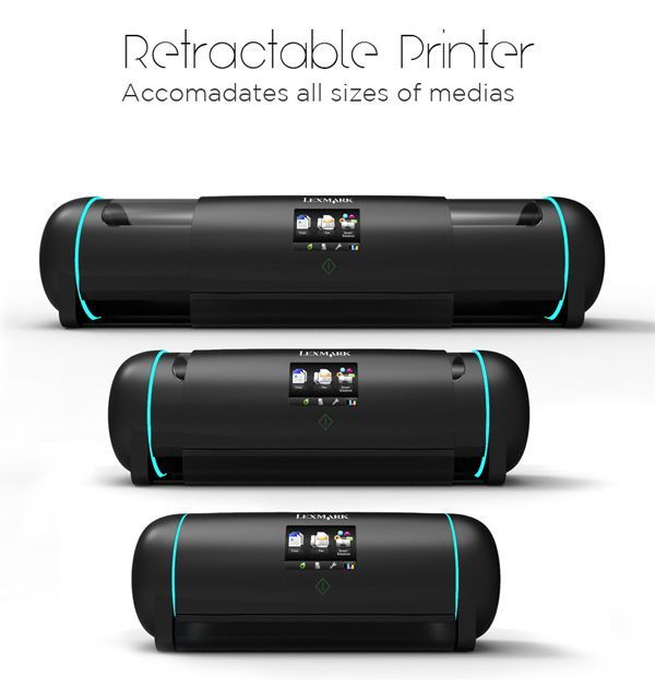 Retractable Printer adjusts its size to your needs | Ubergizmo