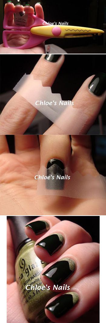 Scalloped Nails, Using Shearing Scissors