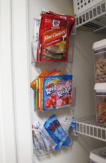 Smart way to keep track of all of those small packages of pantry items… they a