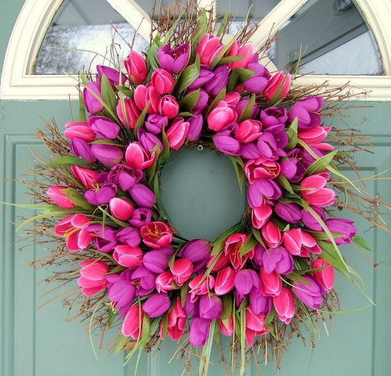 Spring Wreath…love tulips