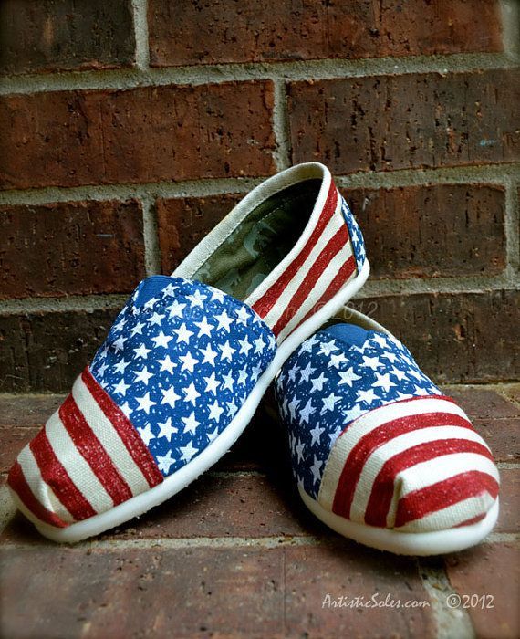 Stars & Stripes Forever Custom TOMS Shoes by Artistic Soles
