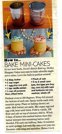Teeny cakes- cute!