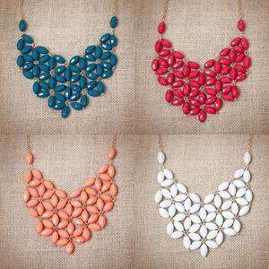 Tessellate Necklaces. Royal Blue, Ruby, Coral & White. #jewelry #fashion #ac