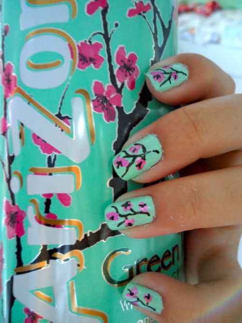 These Arizona Iced Tea Nails are ADORABLE…I've done them and they're n