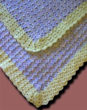 This is the sideways shell crochet blanket designed by Donna Laing for the Proje