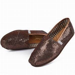 Toms Womens Brown Sequins Shoe