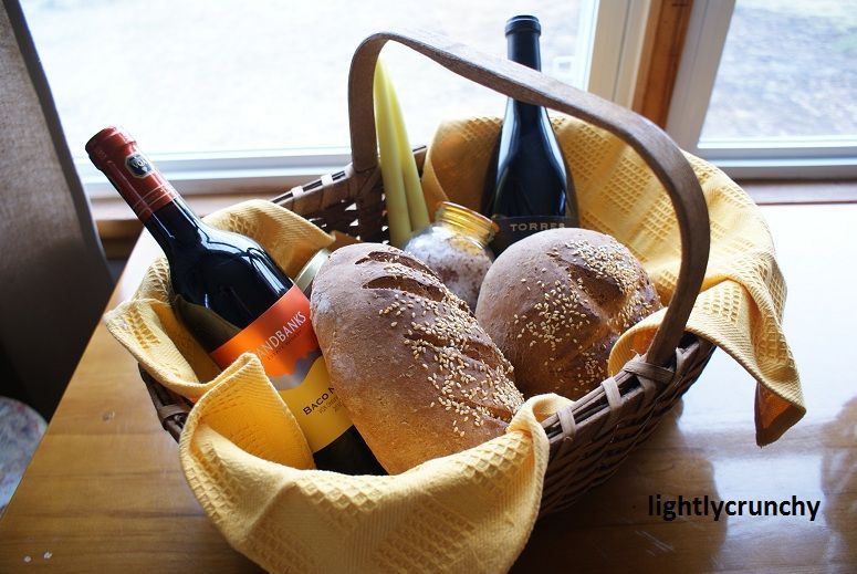 Traditional housewarming gift: Bread so you'll never go hungry. Candles so y