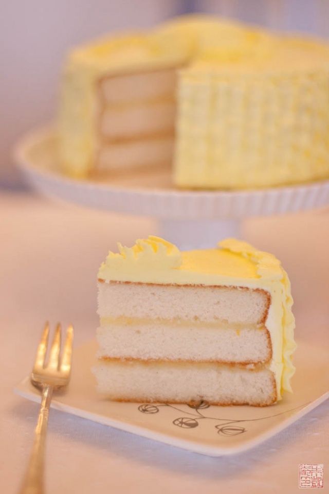 Triple Vanilla Cake with Meyer Lemon Buttercream