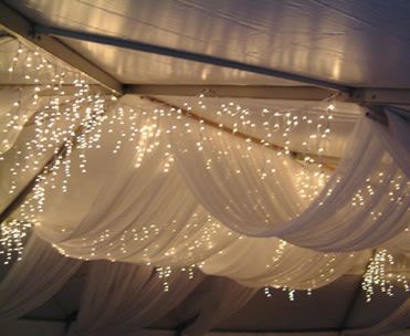 Tulle & icicle lights