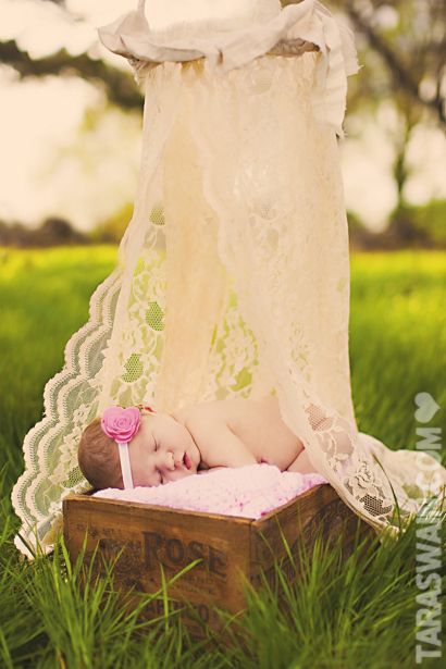 Use your wedding veil; oh my! What a beautiful keepsake for momma and daughter!