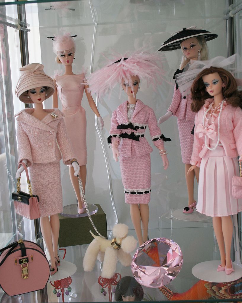 Vintage Pink Barbie Doll Collection.