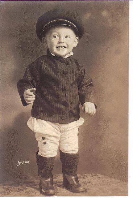 Vintage photo of little boy
