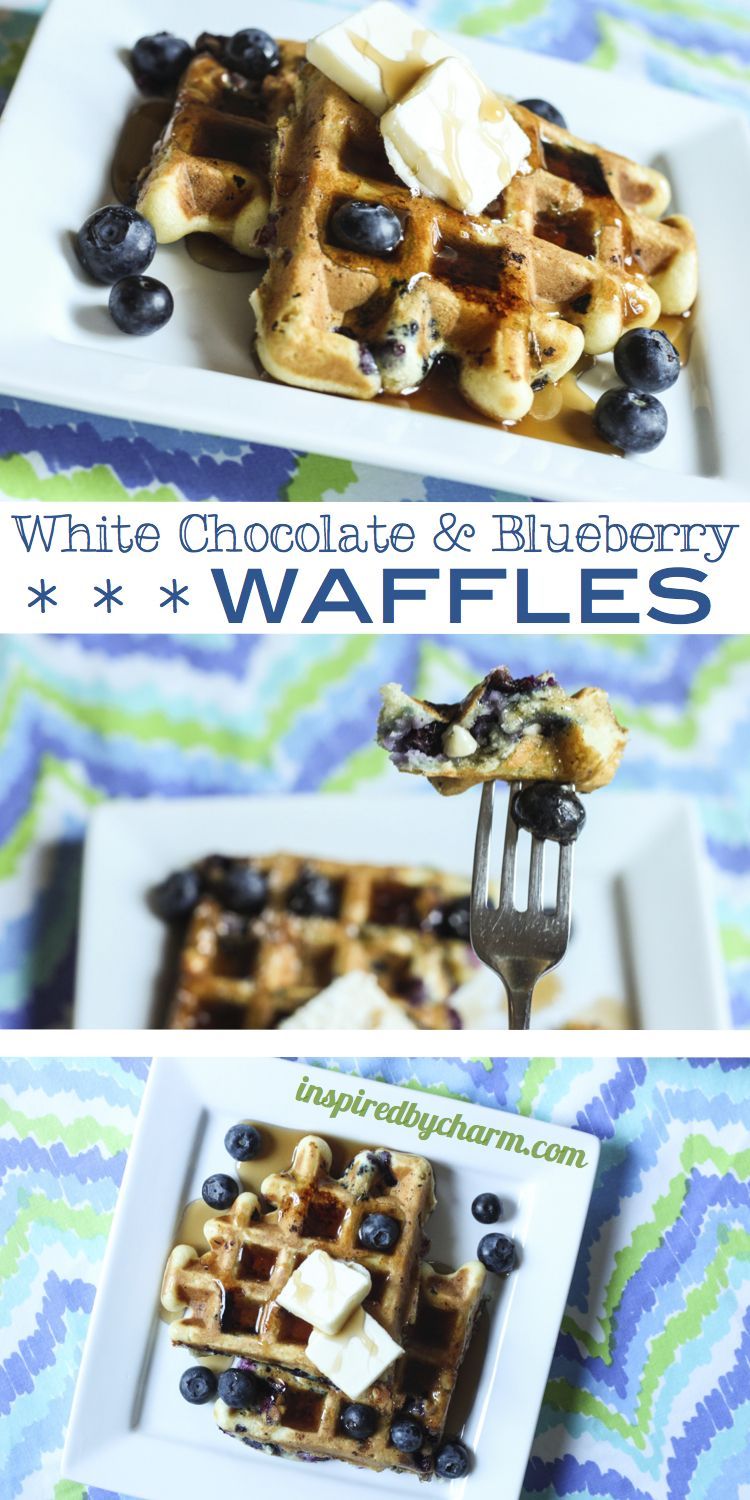 White Choclate & Blueberry Waffles (recipe also includes a variation for Pan