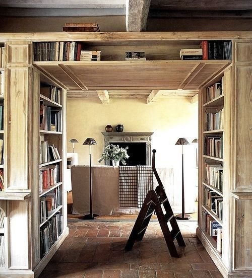 bookshelf corridor