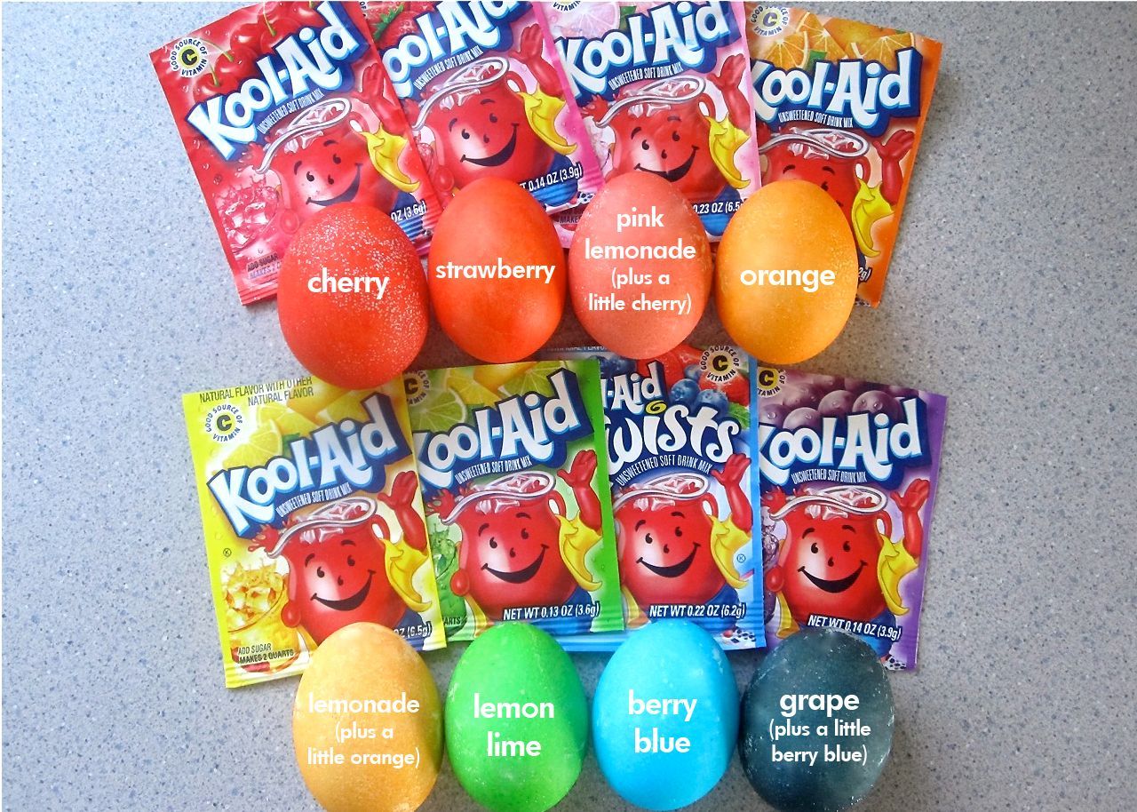 dye easter eggs with kool-aid (NEVER buying egg dye again!) No vinegar! This is