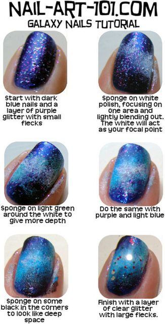 galaxy nail art tutorial #DIY