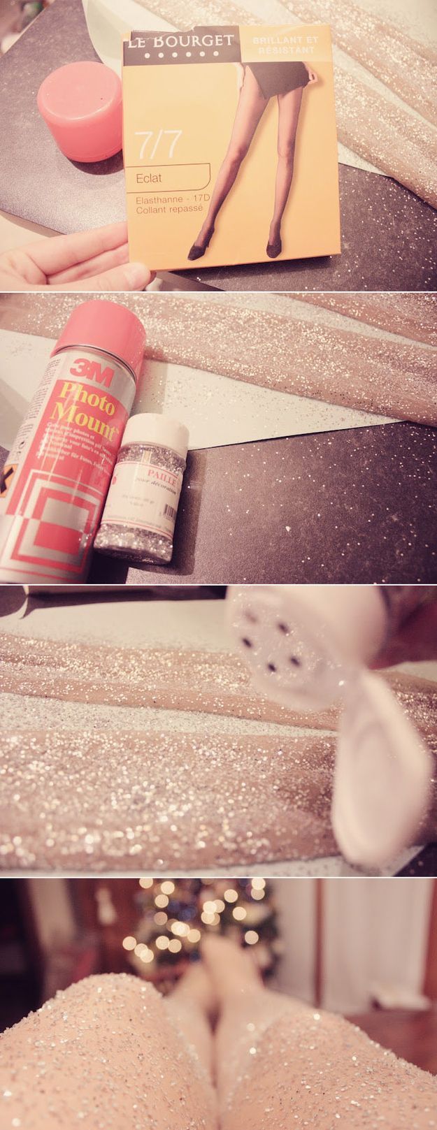 glitterize a pair of tights and 42 other ways to add glitter to your life