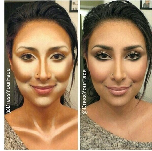 its drag queen contouring, but looks good!