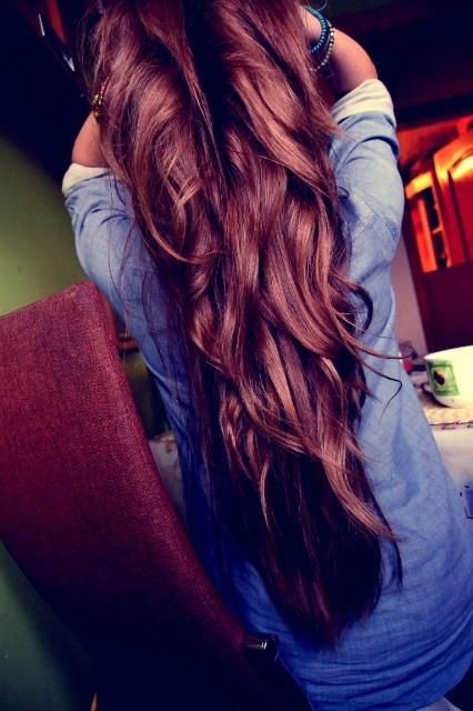 lovely long hair, mine is growing slowly but surely. I can't wait for it to