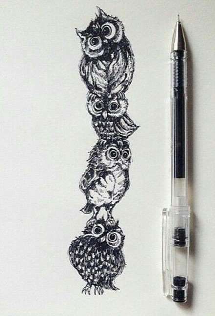 Owl Tattoo Design Idea -   owl tattoos