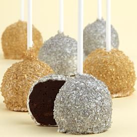 silver cakepops! totally wanna do these as only "cakeballs" – you coul