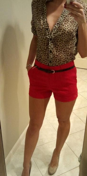 so cute! love the high waisted red shorts
