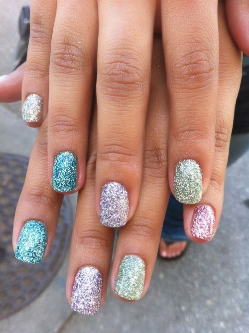sparkly easter nails