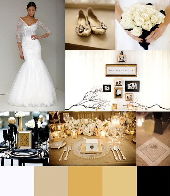 wedding inspiration black and gold