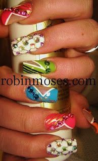 whip my nails  nail art retro hip hop funky cool