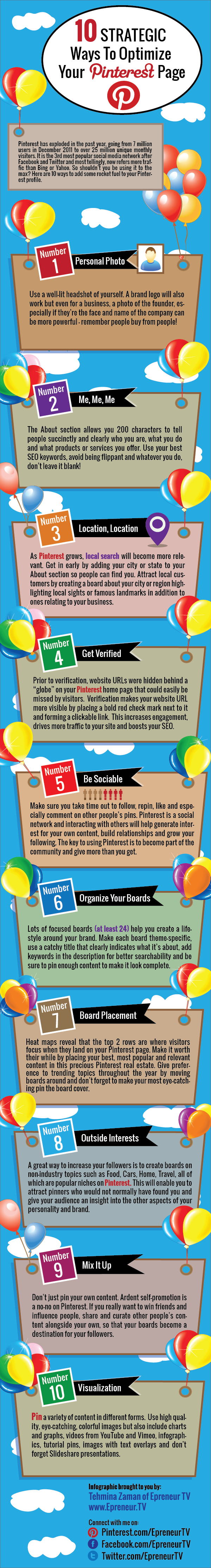10 Strategic Ways to Optimize Your Pinterest Page – Infographic