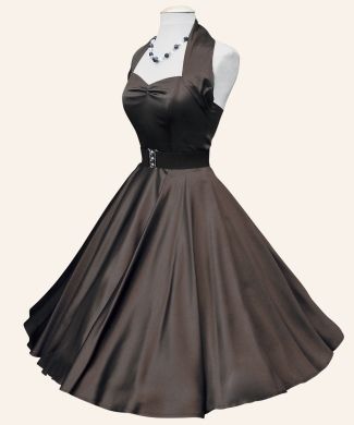 50s style Chocolate brown bridesmaids dresses