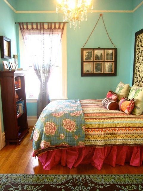 69 Colorful Bedroom Design Ideas – apartment room ideas. Love this room!