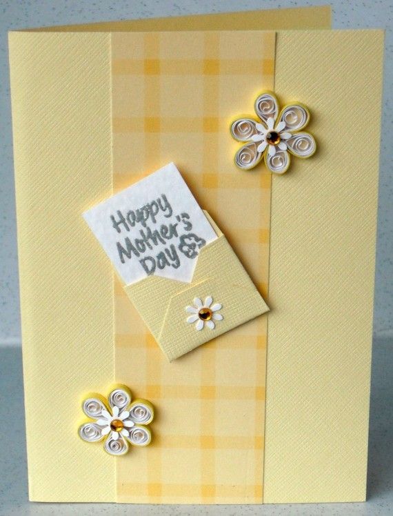 ♫. Quilled Mother's Day card with quilling