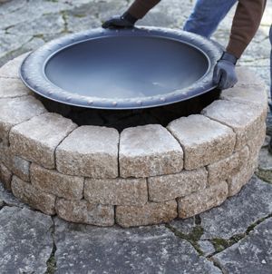 A Quick and Easy Do It Yourself Firepit Surround – Lowes Creative Ideas