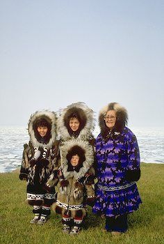 Alaska Inupiat Eskimo Family