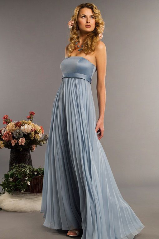 Amazing A-line empire waist chiffon dress for bridesmaid- from a website but mad